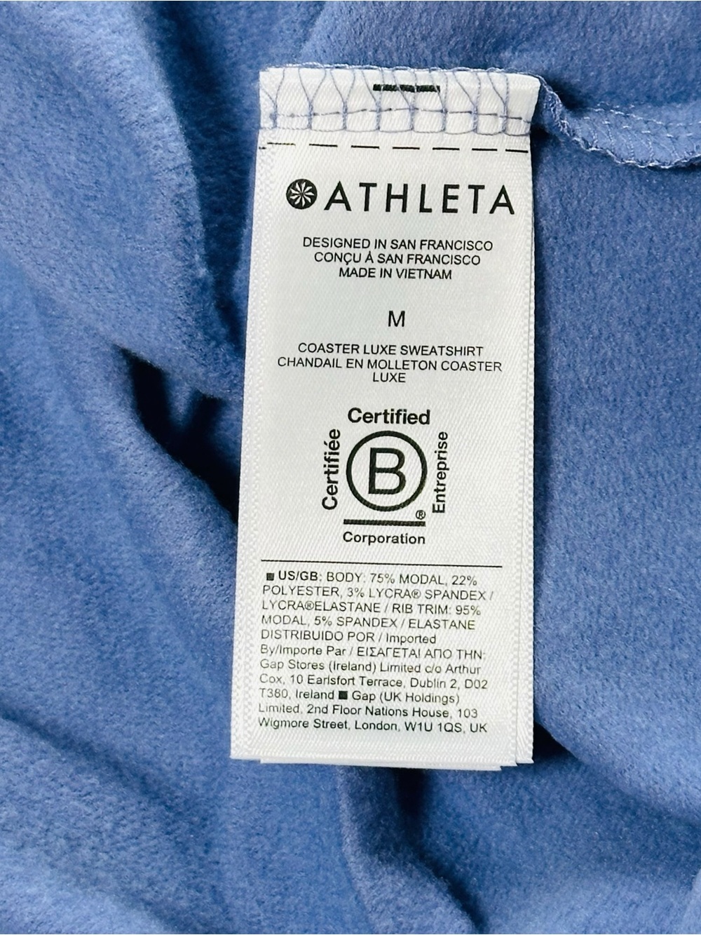 Athleta periwinkle blue long-sleeve crewneck pullover sweatshirt - Picture 5 of 8